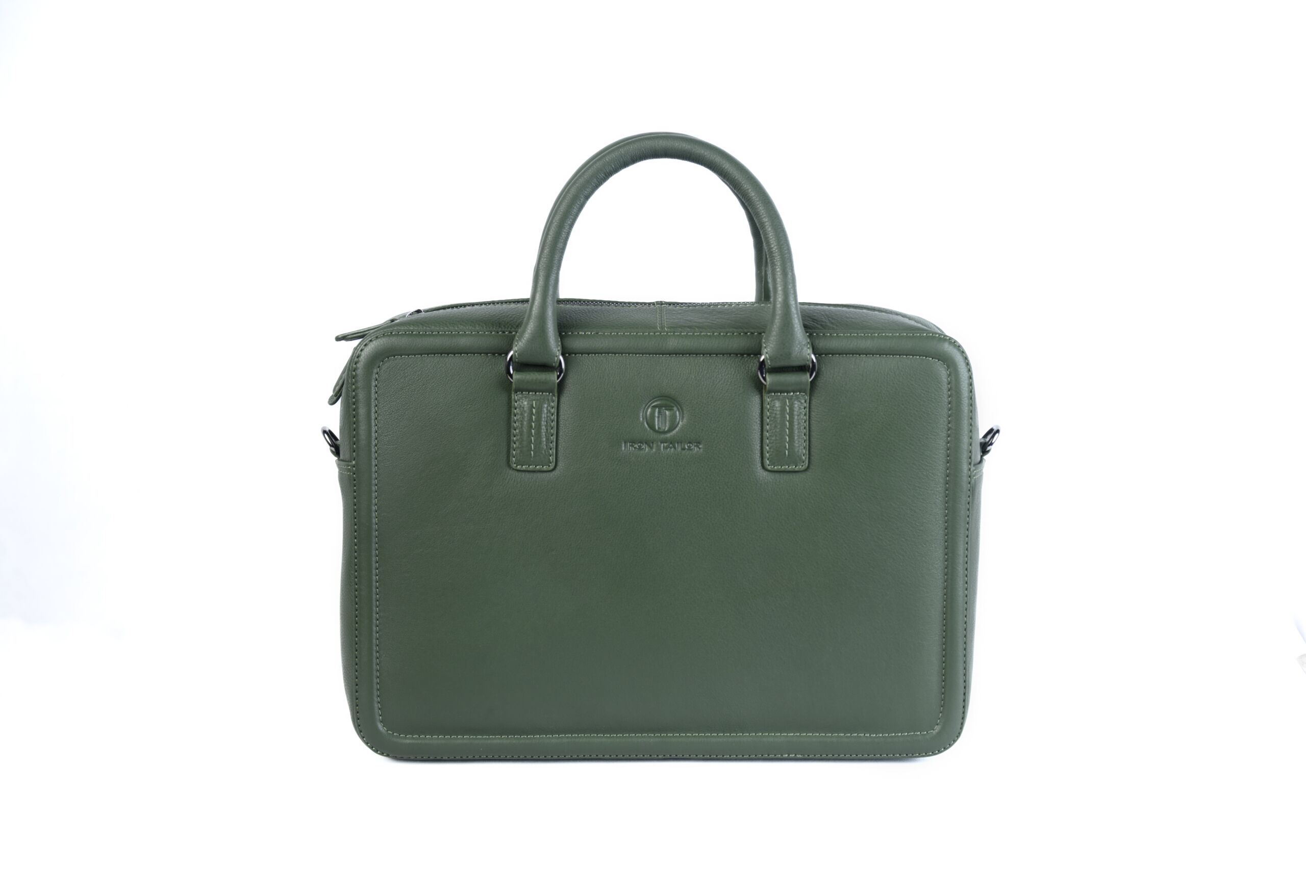 Green leather hotsell laptop bag